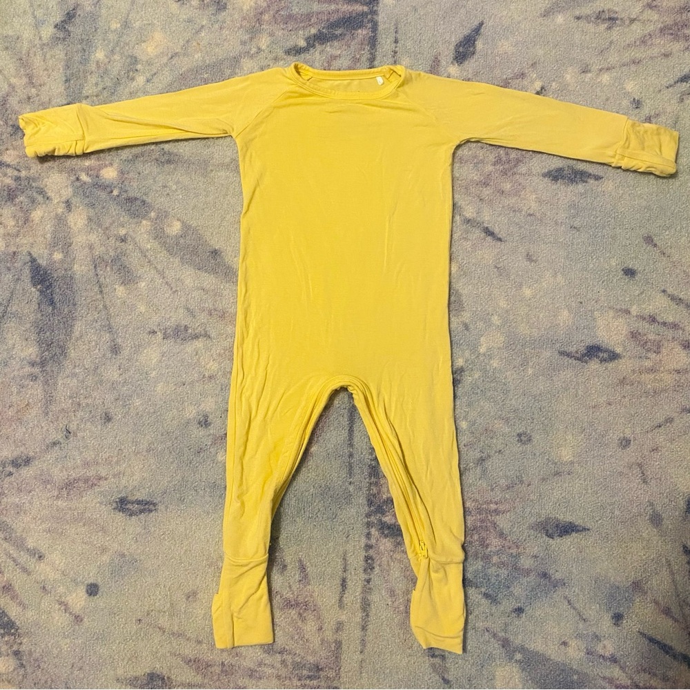 Little Sleepies Yellow Lemon Crescent Bamboo Zippy 6-12M